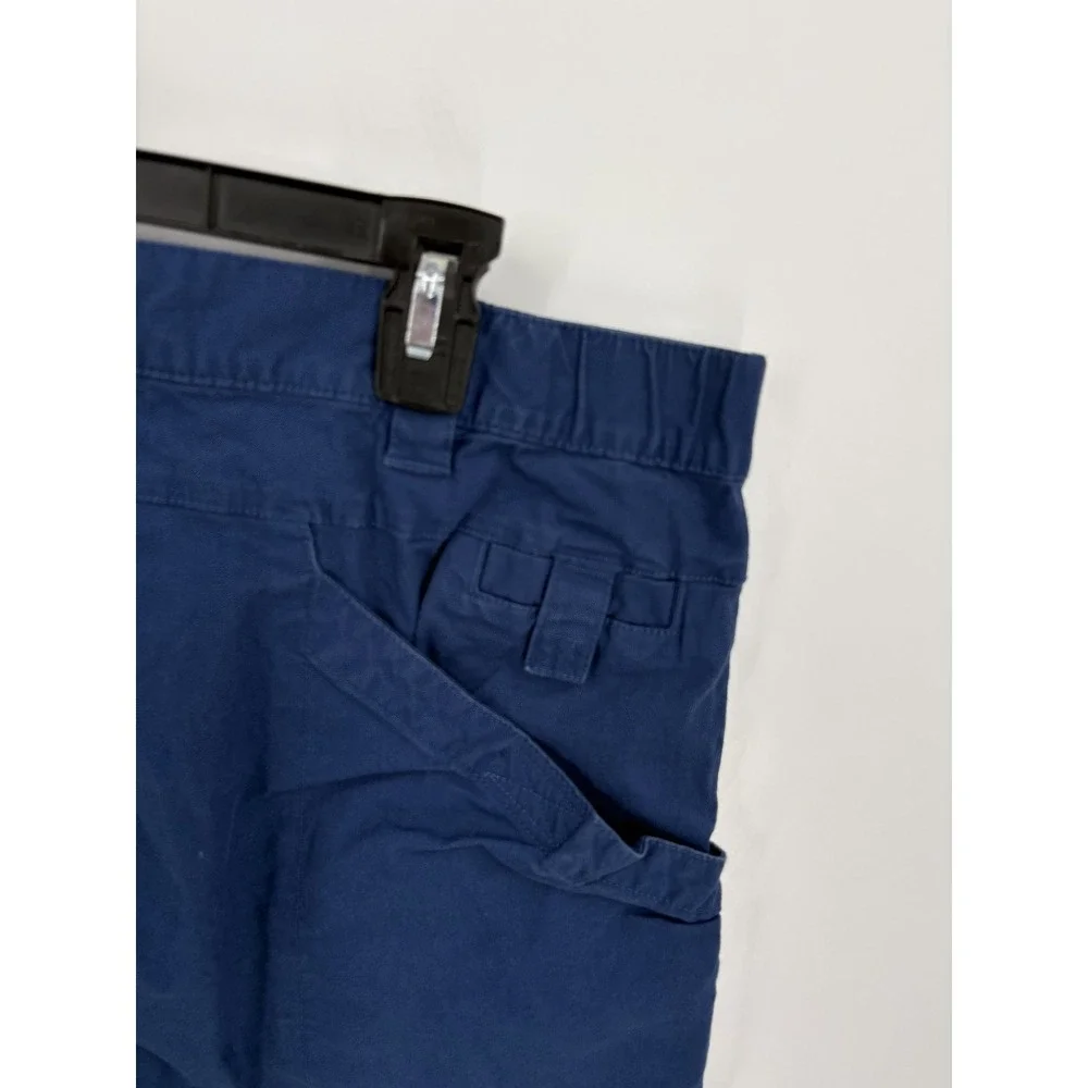 Columbia PFG Men's Blue Cotton Stretch Mesh Pocket Cargo Fishing Shorts, L, 8